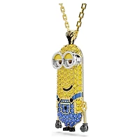 Minions Kevin pendant, Pavé, Multicoloured, 18K gold finish