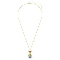 Minions King Bob pendant, Pavé, Multicoloured, 18K gold finish