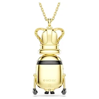 Minions King Bob pendant, Pavé, Multicoloured, 18K gold finish