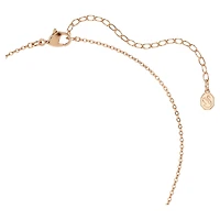 Latisha pendant, Pavé, Clover, Multicoloured, 18K rose gold finish