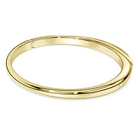 Swarovski Classica bangle, Round cut, White, Sterling silver, 18K gold finish