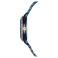 Octea moon watch, Swiss Made, Metal bracelet, Blue, Blue finish