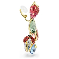 Idyllia clip earrings, Mixed cuts, Multicoloured, 18K gold finish