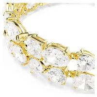 Mesmera bracelet, Mixed cuts, White, 18K gold finish