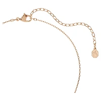One set, Heart cut, Pavé, Heart, Pink, 18K rose gold finish