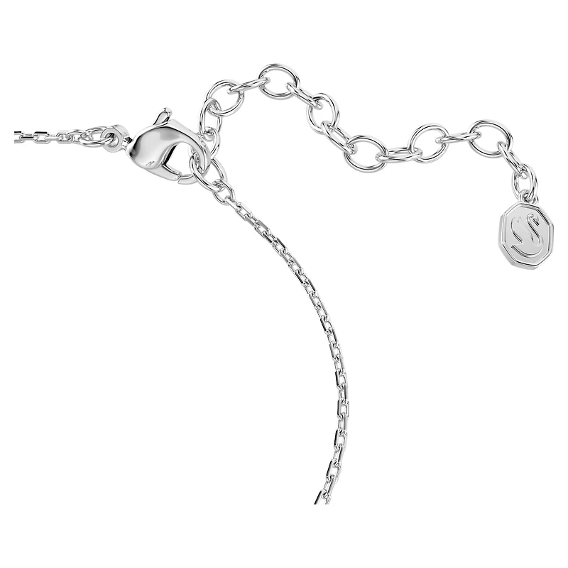 Mesmera bracelet, Mixed cuts, White, Rhodium plated