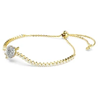 Idyllia bracelet, Mixed cuts, Heart with arrow, White, Gold-tone plated by SWAROVSKI