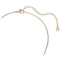 Constella pendant, Round cut, Dancing stone, Pink, 18K rose gold finish