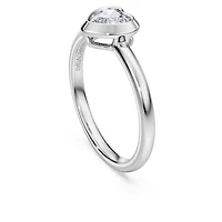 Eternity solitaire ring, Lab-grown diamonds 0.5 ct tw, Heart shape, Sterling silver by SWAROVSKI