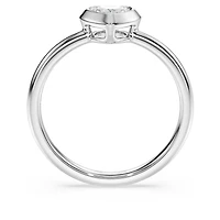 Eternity solitaire ring, Lab-grown diamonds 0.5 ct tw, Heart shape, Sterling silver by SWAROVSKI