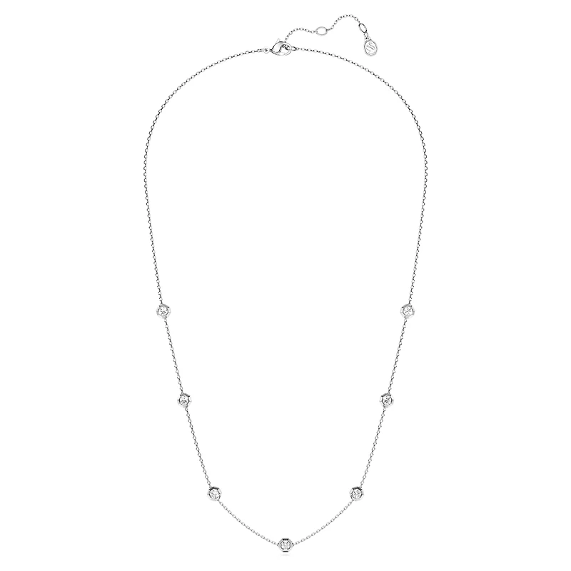 Octagon necklace, Lab-grown diamonds 0.7 ct tw, Round shape, Sterling silver by SWAROVSKI