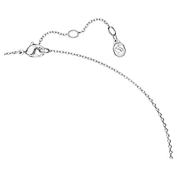 Octagon necklace, Lab-grown diamonds 0.7 ct tw, Round shape, Sterling silver by SWAROVSKI