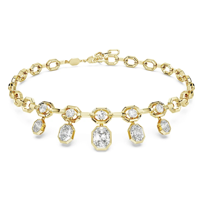 Octagon necklace, Lab-grown diamonds 12.56 ct tw, Mixed shapes, 18K yellow gold