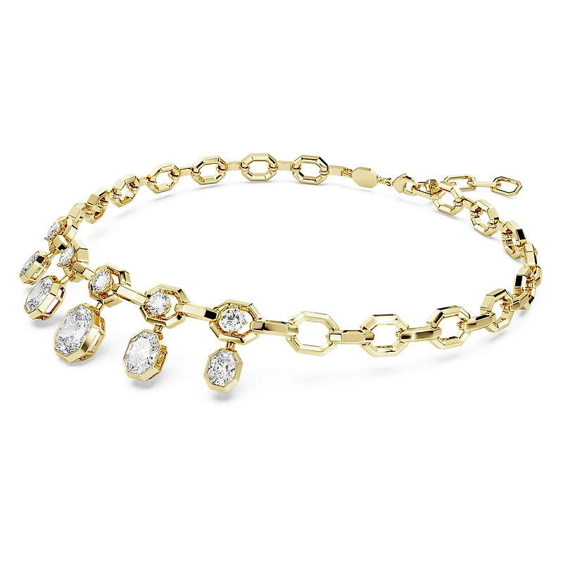 Octagon necklace, Lab-grown diamonds 12.56 ct tw, Mixed shapes, 18K yellow gold