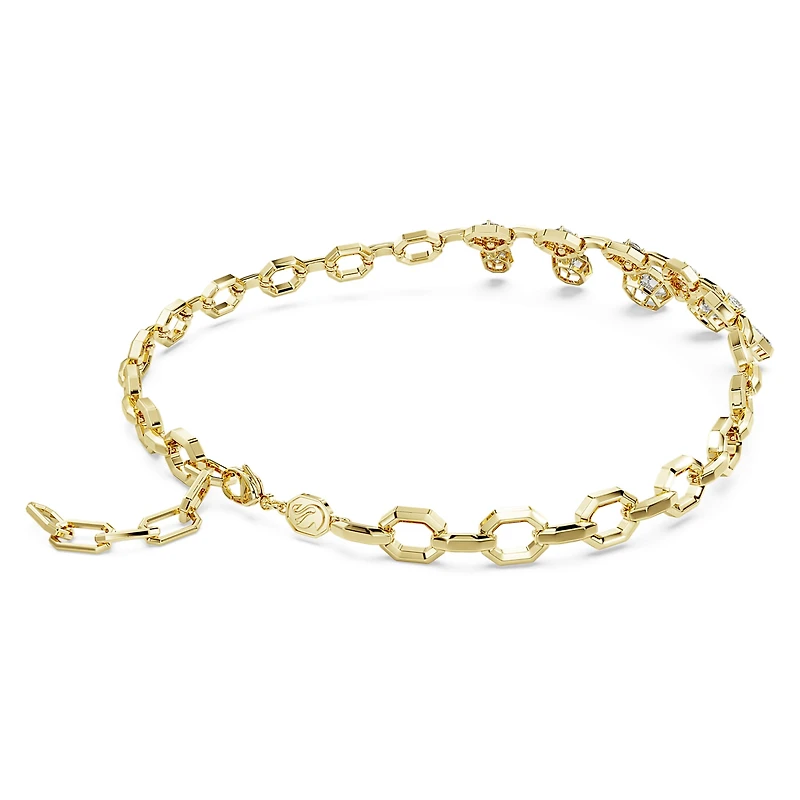 Octagon necklace, Lab-grown diamonds 12.56 ct tw, Mixed shapes, 18K yellow gold