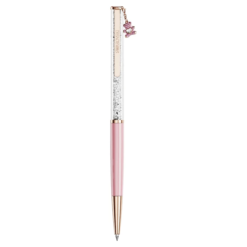 Crystalline ballpoint pen, Teddy, Pink, Pink lacquered, rose gold-tone plated by SWAROVSKI