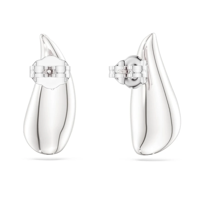 Swarovski Classica drop earrings, Round cut, White, Sterling silver