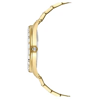Matrix date watch, Swiss Made, Metal bracelet, gold tone