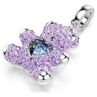 Idyllia charm, Mixed cuts, Teddy, Purple, Rhodium plated by SWAROVSKI