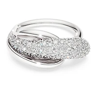 Swarovski Classica cocktail ring, Round cut, White, Sterling silver
