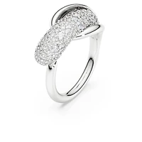Swarovski Classica cocktail ring, Round cut, White, Sterling silver