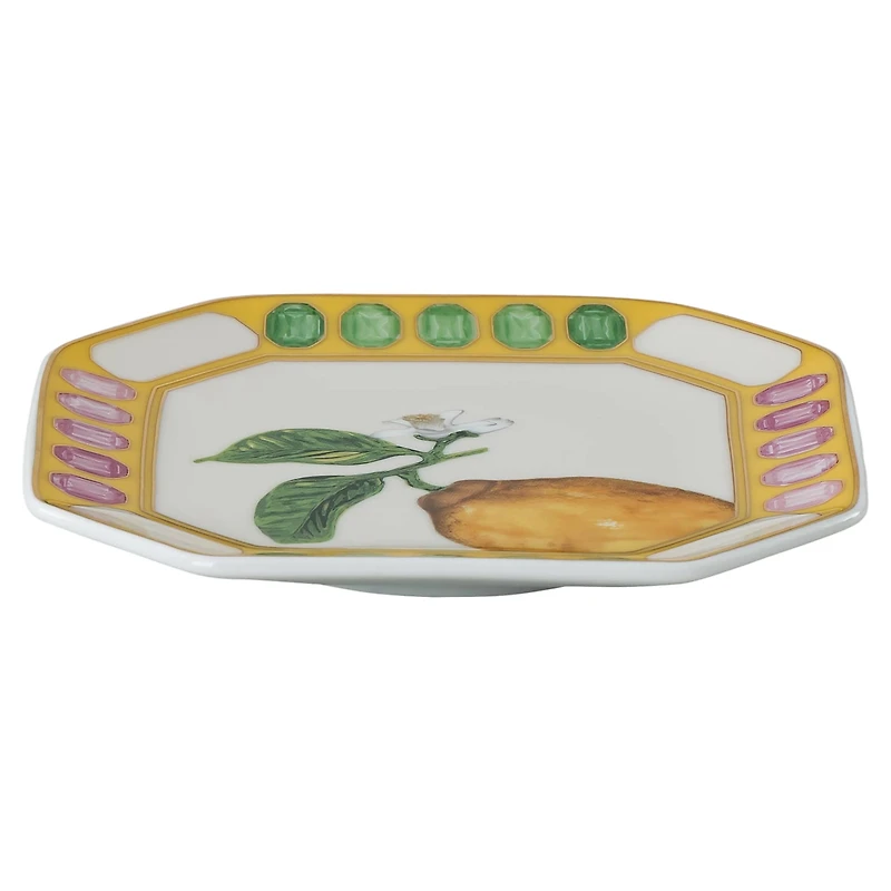 Idyllia vide poche, Porcelain, Crystal print motif, lemon, Yellow by SWAROVSKI