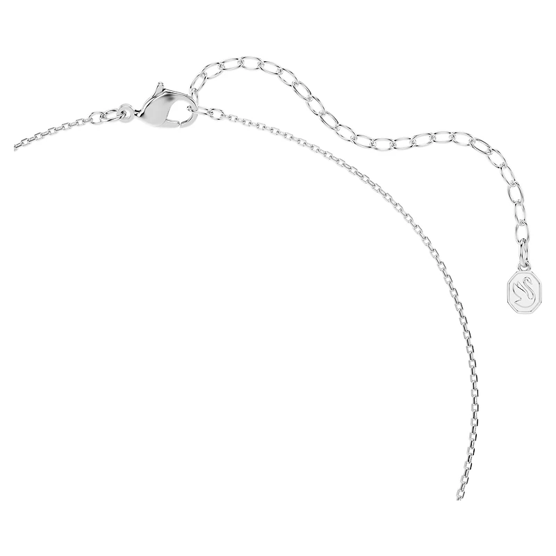 Symbolica pendant, Round cut, Pavé, Horse shoe, Blue, Rhodium plated by SWAROVSKI