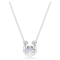 Symbolica pendant, Round cut, Pavé, Horse shoe, Blue, Rhodium plated by SWAROVSKI