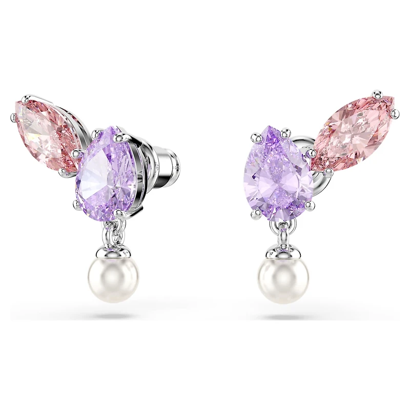 Ariana Grande x Swarovski set, Mixed cuts, Multicoloured, Rhodium plated by SWAROVSKI