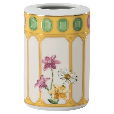 Idyllia vase, Porcelain, Crystal print motif, Flower, Yellow