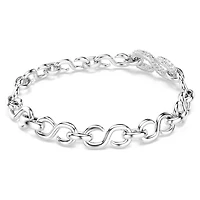 Dextera bracelet, Round cut, White, Rhodium plated by SWAROVSKI