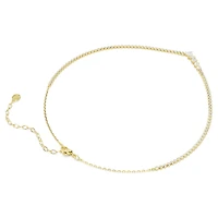 Mesmera necklace, Mixed cuts, White, 18K gold finish