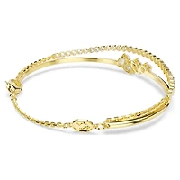 Mesmera bracelet, Mixed cuts, White, 18K gold finish