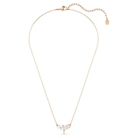 Mesmera necklace, Mixed cuts, White, 18K rose gold finish