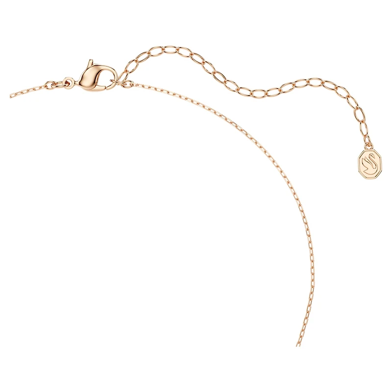 Mesmera necklace, Mixed cuts, White, 18K rose gold finish