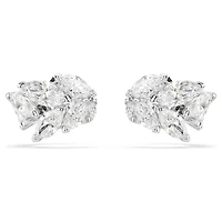 Mesmera ear cuffs, Marquise cut, White, Rhodium plated