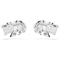 Mesmera ear cuffs, Marquise cut, White, Rhodium plated
