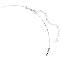 Mesmera necklace, Marquise cut, White, Rhodium plated