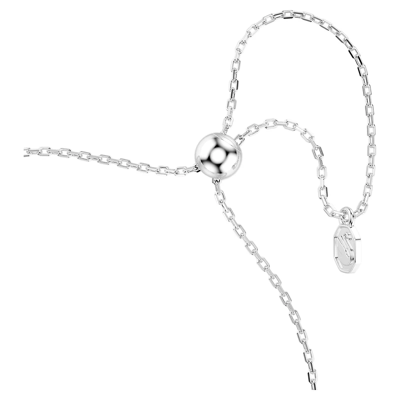 Mesmera bracelet, Marquise cut, White, Rhodium plated