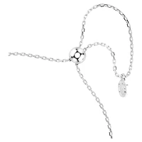 Mesmera bracelet, Marquise cut, White, Rhodium plated