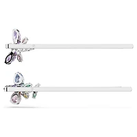 Ariana Grande x Swarovski hair pin, Mixed cuts, Dragonfly, flower, Multicoloured, Rhodium plated by SWAROVSKI