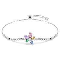 Ariana Grande x Swarovski bracelet, Mixed cuts, Flower, Multicoloured, Rhodium plated by SWAROVSKI