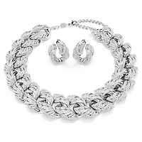 Vienna set, Set (2), Mixed cuts, White, Rhodium plated