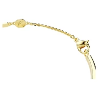 Lifelong bangle, Round cut, Heart, White, 18K gold finish