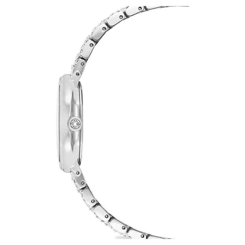Dextera octagon watch, Swiss Made, Metal bracelet, Silver tone, Stainless steel