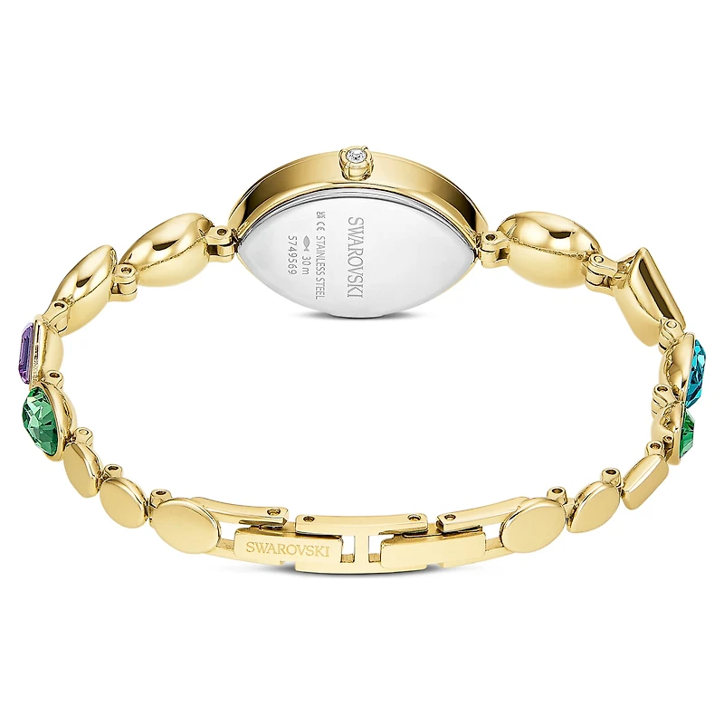 Gema watch, Crystal bracelet, Gold tone, Gold-tone finish by SWAROVSKI