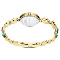 Gema watch, Crystal bracelet, Gold tone, Gold-tone finish by SWAROVSKI