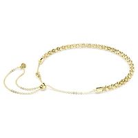 Dextera necklace, Round cut, White, 18K gold finish