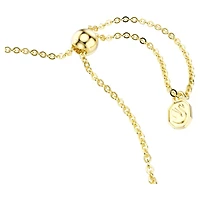 Dextera bracelet, Round cut, White, 18K gold finish