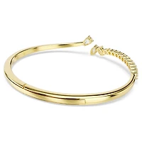 Mesmera bangle, Mixed cuts, White, 18K gold finish